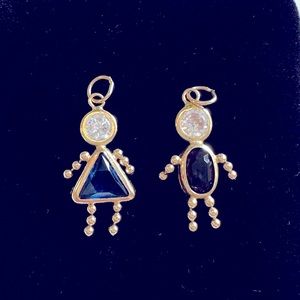 Set of 2 14k Pendants